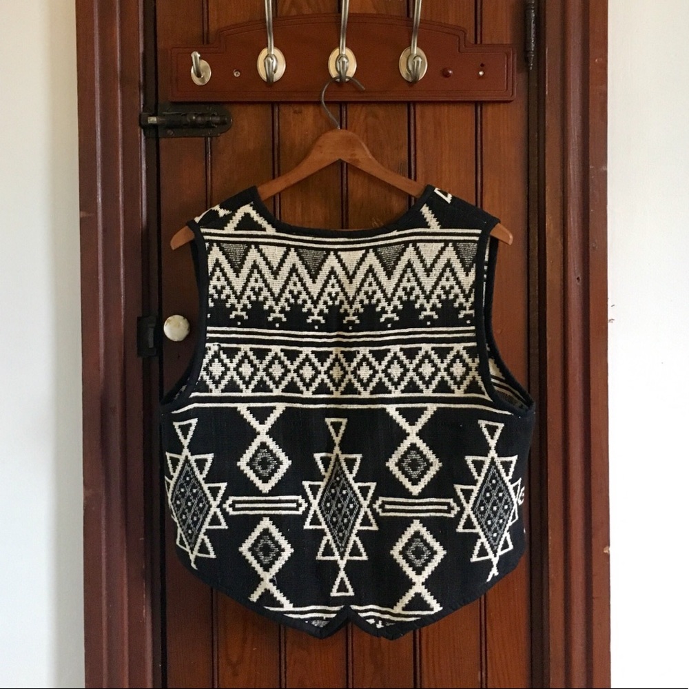 vintage reversible aztec vest